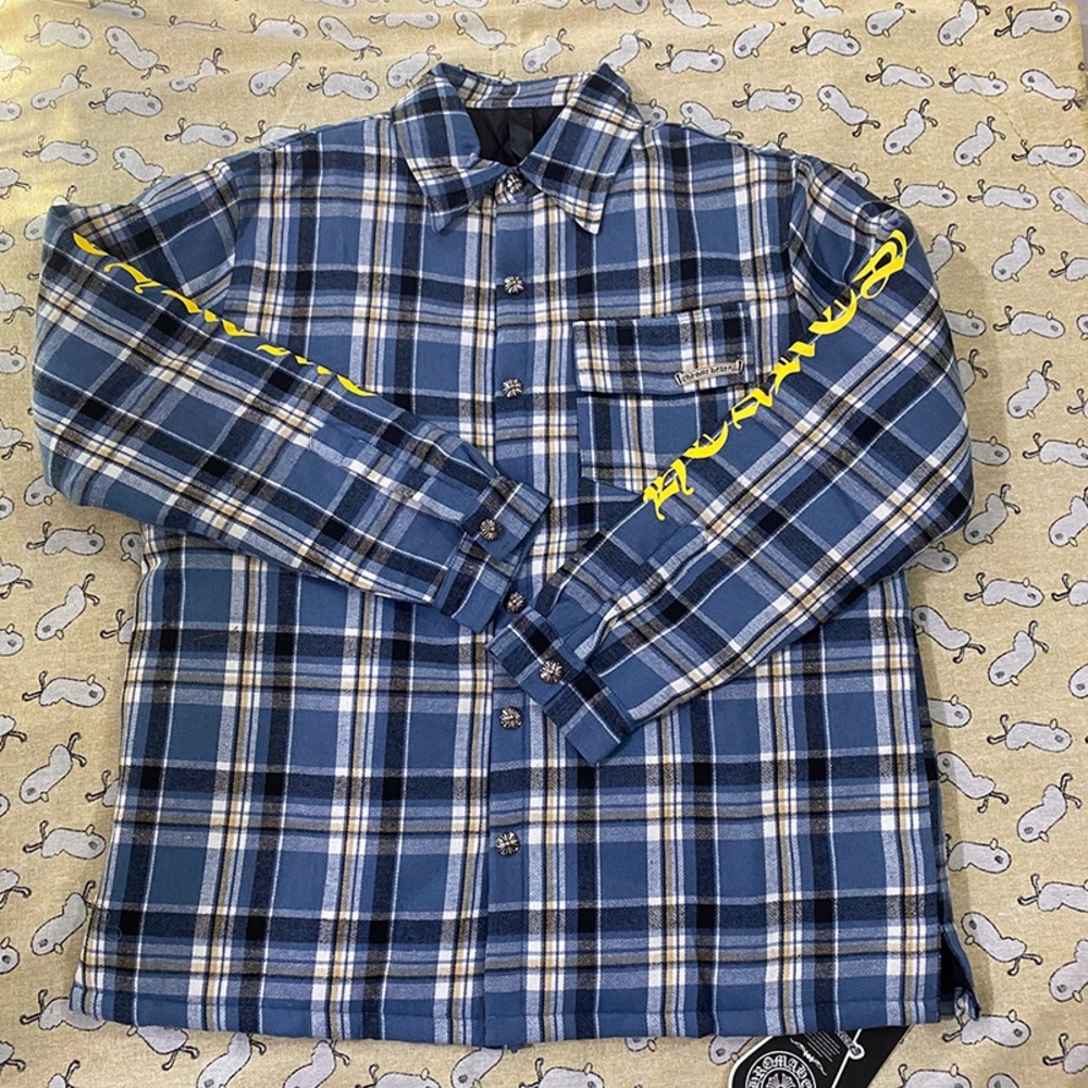 Chrome Hearts Blue Checkered Shirt